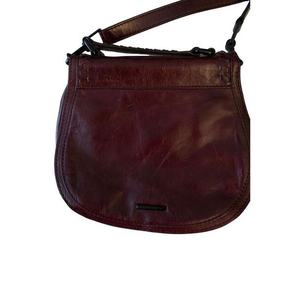 Rebecca Minkoff Small Vanity Saddle, Dark Cherry Messenger Cross Body Handbag - Picture 3 of 10